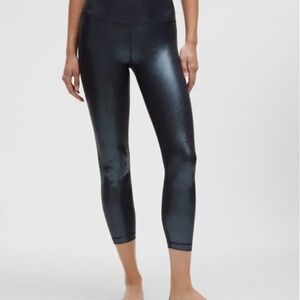 Lululemon Align Rib HR 25’’ Radiate Foil Print Black Night Size 12